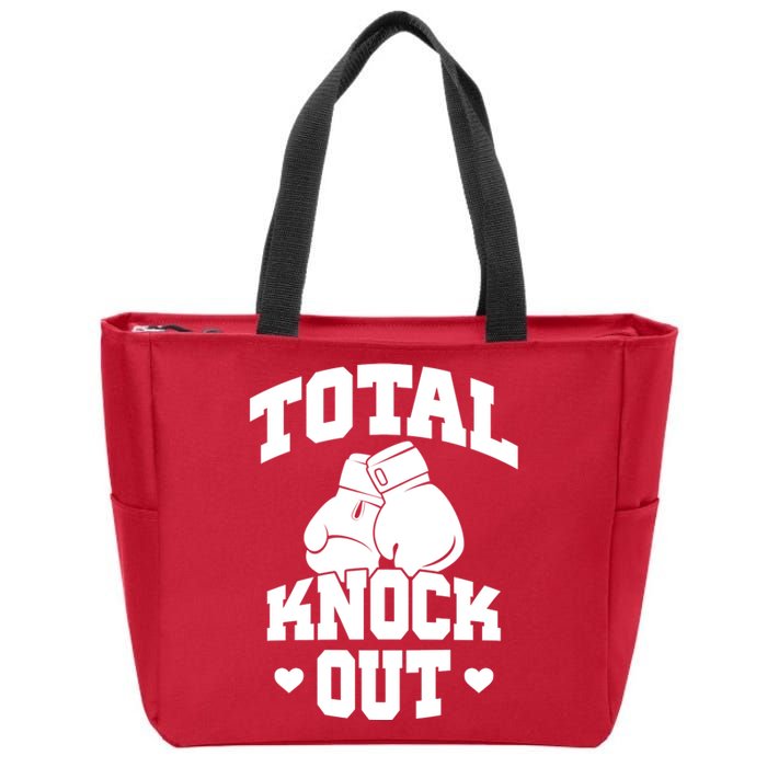 Total Knock Out Boxing Cute Gift Zip Tote Bag