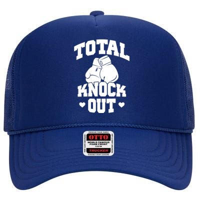 Total Knock Out Boxing Cute Gift High Crown Mesh Back Trucker Hat