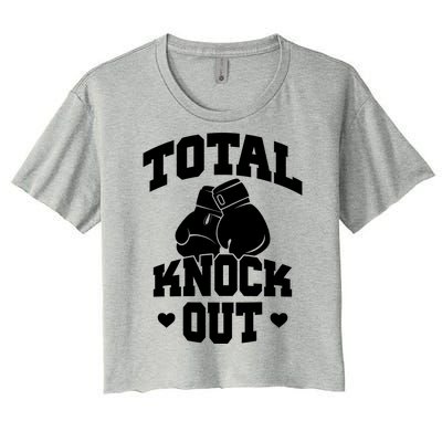 Total Knock Out Boxing Cute Gift Women's Crop Top Tee