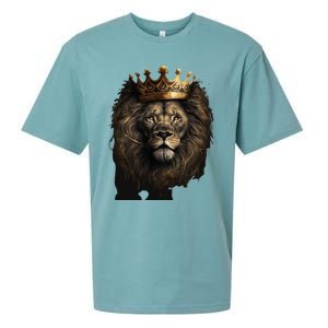 The King Of Lions Graphic Funny Gift Sueded Cloud Jersey T-Shirt