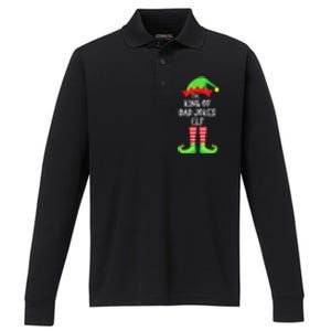 The King Of Dad Jokes Funny Funny Gift Performance Long Sleeve Polo