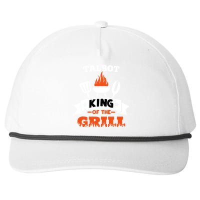 Talbot King Of The Grill Grilling Bbq Chef Master Cooking Gift Snapback Five-Panel Rope Hat