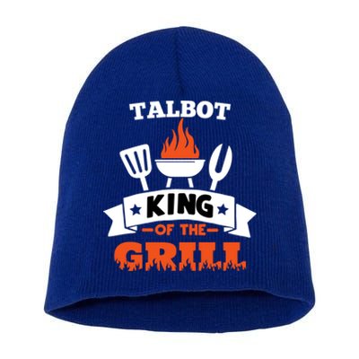 Talbot King Of The Grill Grilling Bbq Chef Master Cooking Gift Short Acrylic Beanie