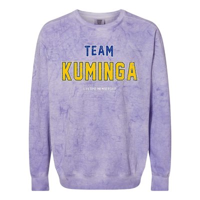 Team Kuminga Proud Family Last Name Surname Colorblast Crewneck Sweatshirt