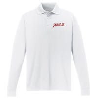 Tia Kofi Pushed By Production Performance Long Sleeve Polo