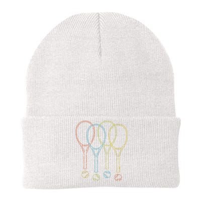 Tennis Kids Rackets Balls Cool Tennis Knit Cap Winter Beanie