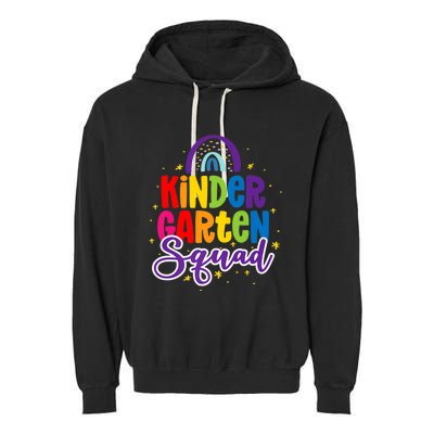 Teacher Kindergarten Squad Garment-Dyed Fleece Hoodie