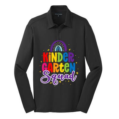 Teacher Kindergarten Squad Silk Touch Performance Long Sleeve Polo