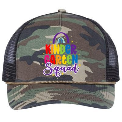 Teacher Kindergarten Squad Retro Rope Trucker Hat Cap