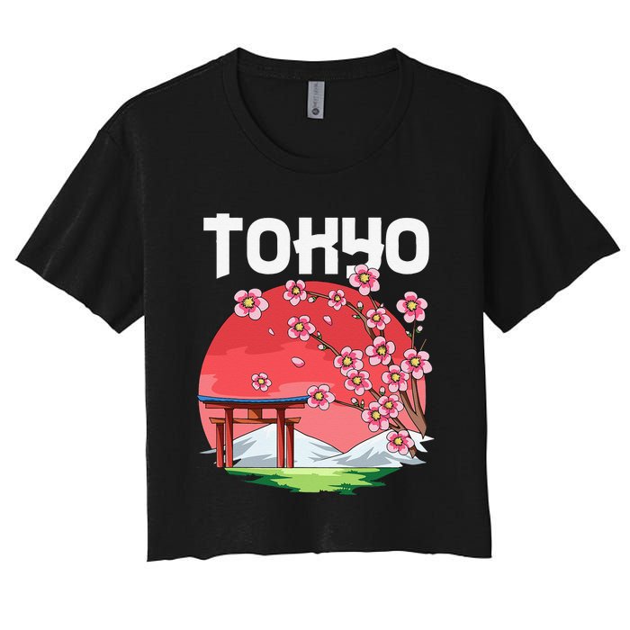 Tokyo Kyokujitsuki Sakura Japan Gift Women's Crop Top Tee