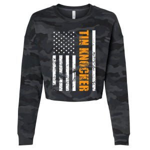 Tin Knocker Sheet Metal Worker Cropped Pullover Crew