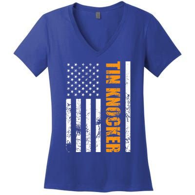 Tin Knocker Sheet Metal Worker Women's V-Neck T-Shirt