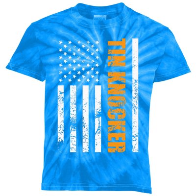 Tin Knocker Sheet Metal Worker Kids Tie-Dye T-Shirt