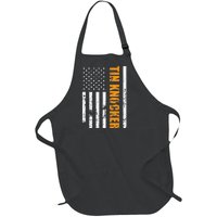 Tin Knocker Sheet Metal Worker American Vertical Flag USA Full-Length Apron With Pockets