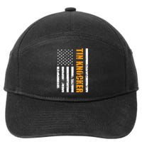 Tin Knocker Sheet Metal Worker American Vertical Flag USA 7-Panel Snapback Hat