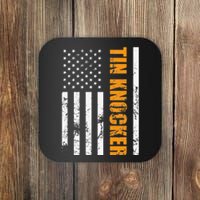 Tin Knocker Sheet Metal Worker American Vertical Flag USA Coaster