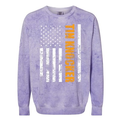 Tin Knocker Sheet Metal Worker American Vertical Flag Usa Colorblast Crewneck Sweatshirt