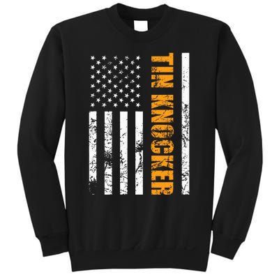 Tin Knocker Sheet Metal Worker American Vertical Flag Usa Sweatshirt