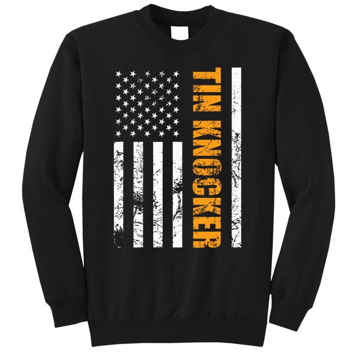 Tin Knocker Sheet Metal Worker American Vertical Flag Usa Sweatshirt