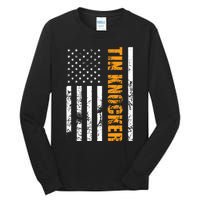 Tin Knocker Sheet Metal Worker American Vertical Flag Usa Tall Long Sleeve T-Shirt