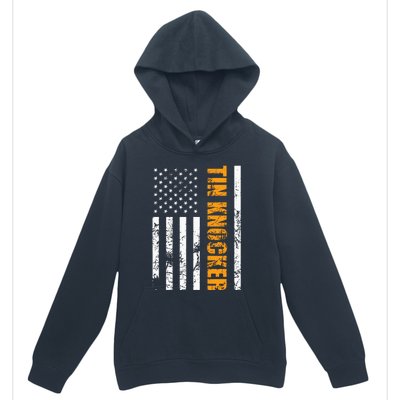 Tin Knocker Sheet Metal Worker American Vertical Flag Usa Urban Pullover Hoodie