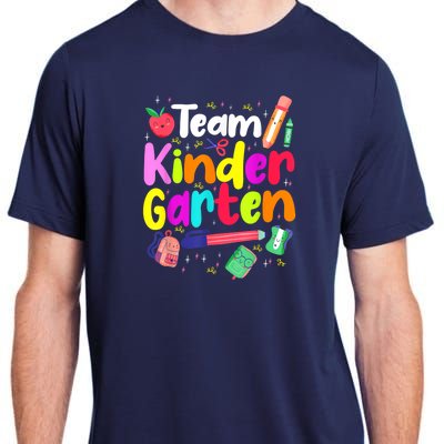 Team Kindergarten Teacher Educator Back To School Instructor Adult ChromaSoft Performance T-Shirt