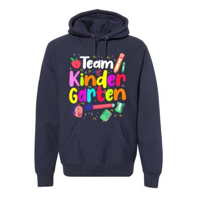 Team Kindergarten Teacher Educator Back To School Instructor Premium Hoodie