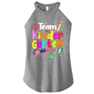 Team Kindergarten Teacher Educator Back To School Instructor Women’s Perfect Tri Rocker Tank