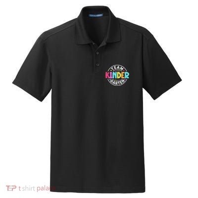 Team Kindergarten Teacher Back To School Kindergarten Squad Dry Zone Grid Polo