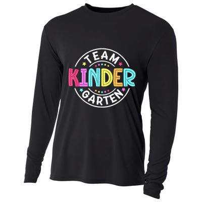 Team Kindergarten Teacher Back To School Kindergarten Squad Cooling Performance Long Sleeve Crew