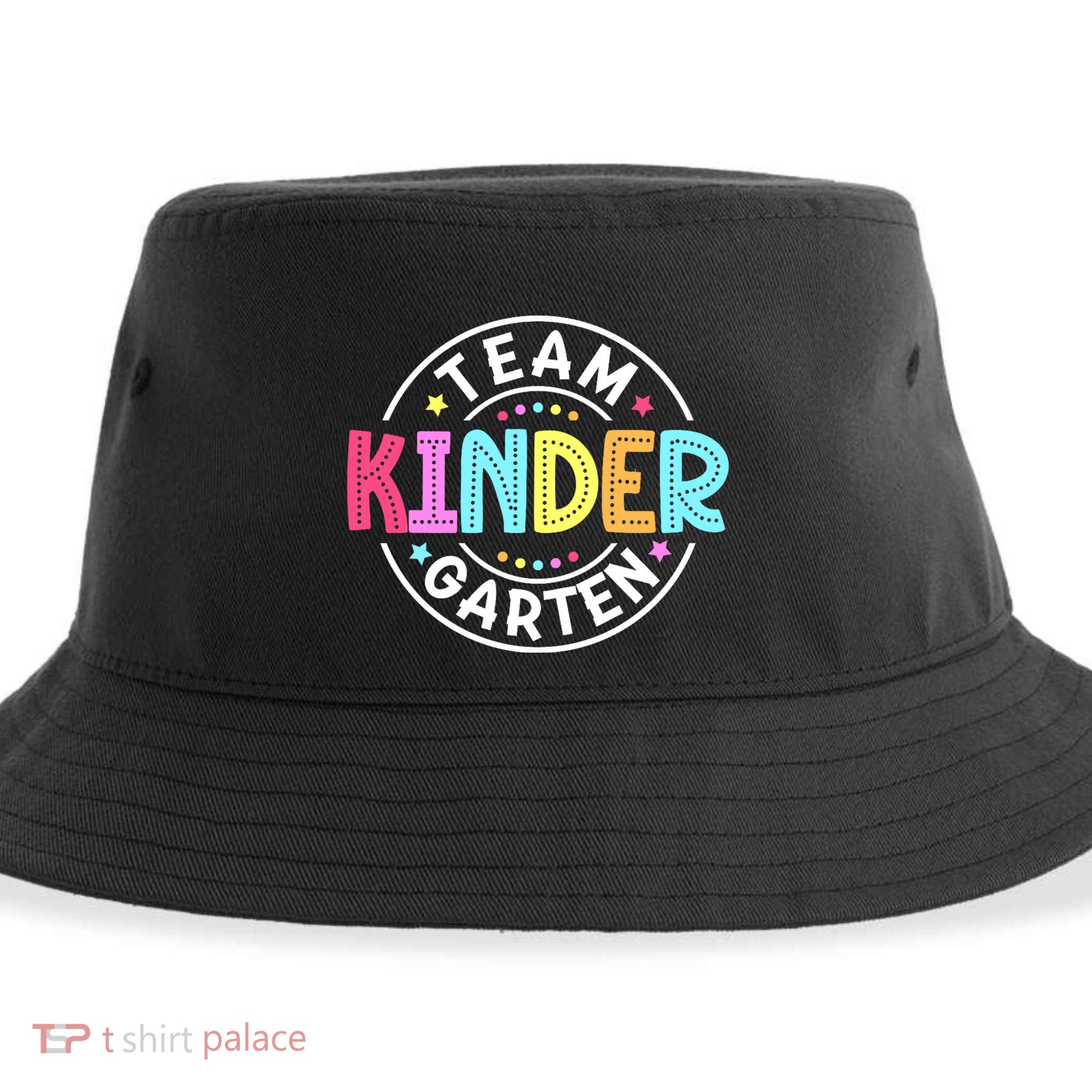 Team Kindergarten Teacher Back To School Kindergarten Squad Sustainable Bucket Hat