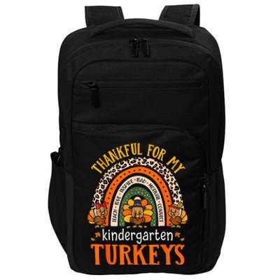 Thankful Kindergarten Teacher Student Thanksgiving Turkeys Impact Tech Backpack