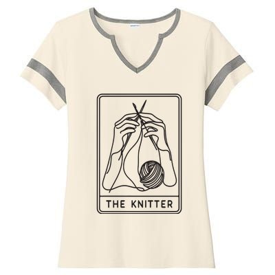 The Knitter Ladies Halftime Notch Neck Tee