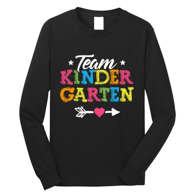 Team Kindergarten Teacher Student Back To School Long Sleeve Shirt