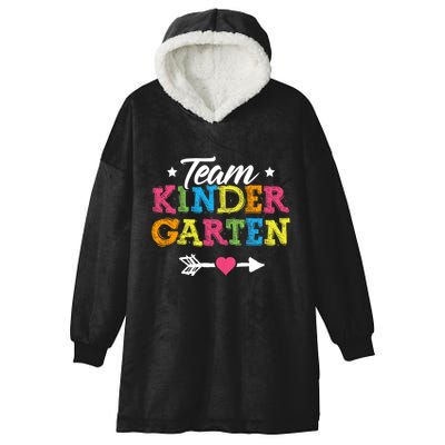 Team Kindergarten Teacher Student Back To School Hooded Wearable Blanket