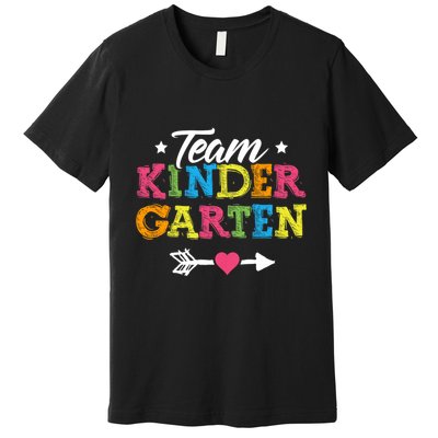 Team Kindergarten Teacher Student Back To School Premium T-Shirt