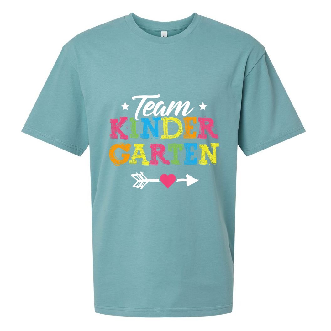 Team Kindergarten Teacher Student Back To School Sueded Cloud Jersey T-Shirt