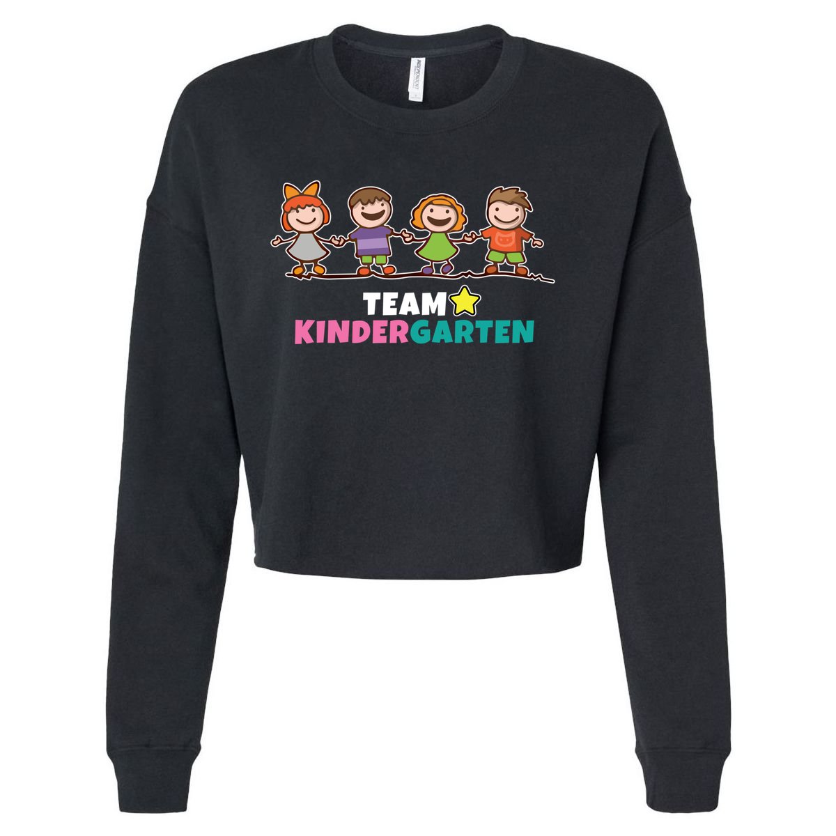 Team Kindergarten Teacher Gift Cropped Pullover Crew