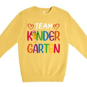 Team Kindergarten Teachers Funny Kindergarten Teacher Gift Premium Crewneck Sweatshirt