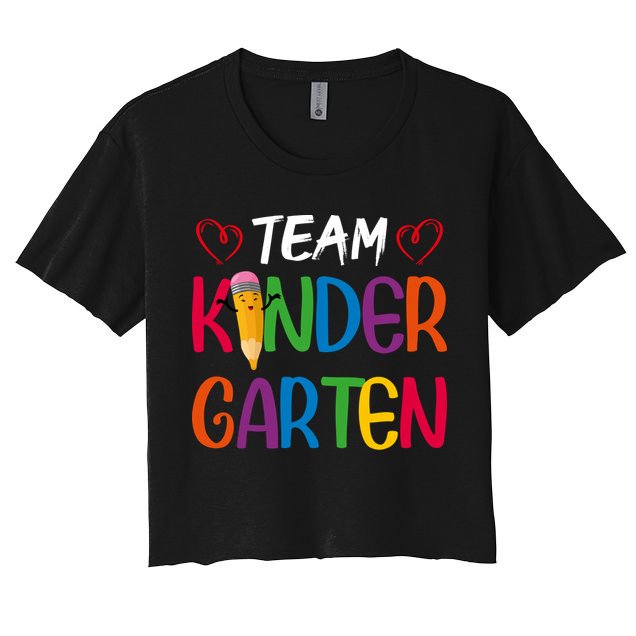 Team Kindergarten Teachers Funny Kindergarten Teacher Gift Crop Top