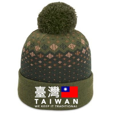 Taiwan Keep Traditional I Love Taiwan Flag Free Taiwan Pride Funny Gift The Baniff Cuffed Pom Beanie