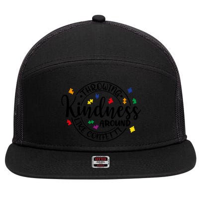 Throwing Kindness 7 Panel Mesh Trucker Snapback Hat