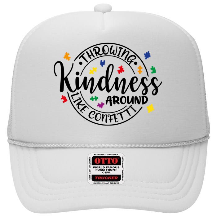 Throwing Kindness High Crown Mesh Back Trucker Hat