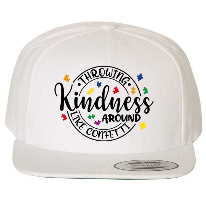 Throwing Kindness Wool Snapback Cap