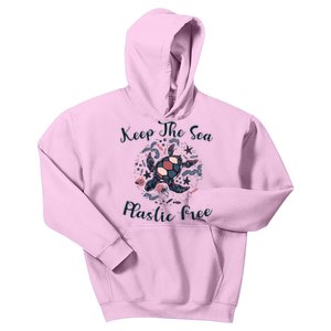 Turtle Keep The Sea Plastic Free Gift Kids Hoodie