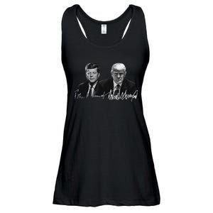 Trump Kennedy Us Presidents Signature Ladies Essential Flowy Tank