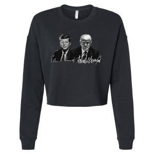 Trump Kennedy Us Presidents Signature Cropped Pullover Crew