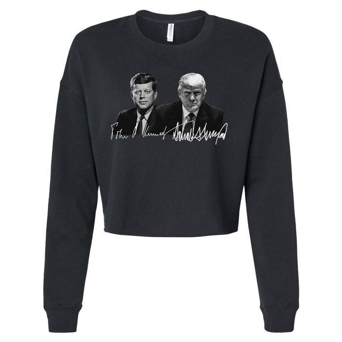 Trump Kennedy Us Presidents Signature Cropped Pullover Crew