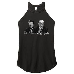 Trump Kennedy Us Presidents Signature Women's Perfect Tri Rocker Tank