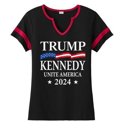 Trump Kennedy Unite America Ladies Halftime Notch Neck Tee